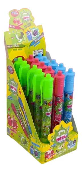 Caneta comestível slime neta 105g caixa c/15